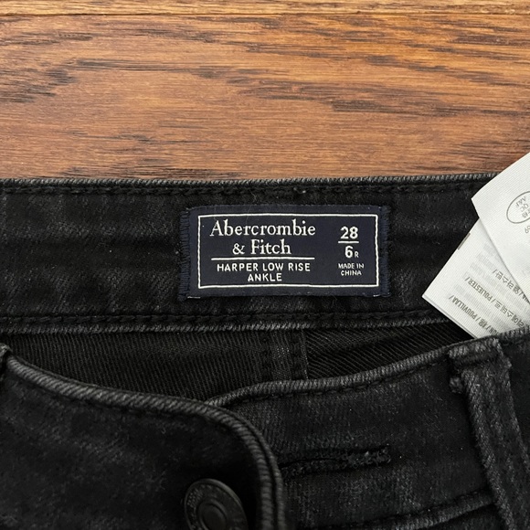 Abercrombie and fitch side stripe black pants - Picture 2 of 3
